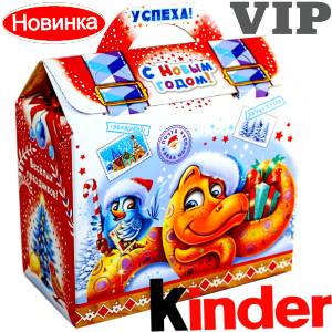 Сладкий подарок на Новый Год в жестяной упаковке весом 1200 грамм по цене 1762 руб в Рязани